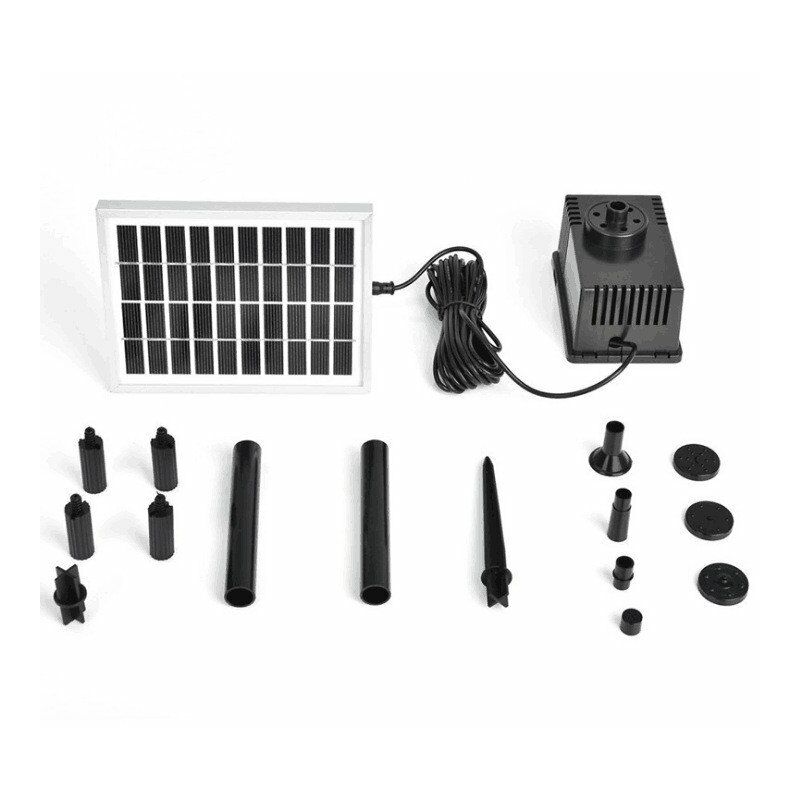 Pompe solaire pour bassin 1.8W avec batterie et LED pour bassin de jardin Bassin