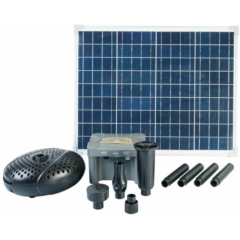 Ensemble de panneau solaire, pompe et batterie SolarMax 2500 - Ubbink