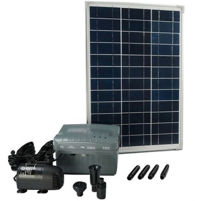 Kit SolarMax 1000 et panneau solaire batterie et pompe 1351182 - Ubbink