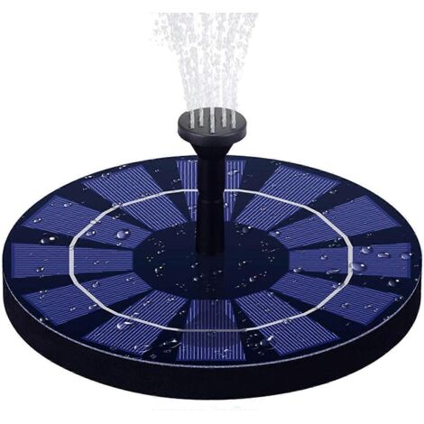 Pompe solaire pour fontaine 2,5 W, kit de panneau solaire submersible amélioré, pompe à eau à débit constant avec batterie intégrée