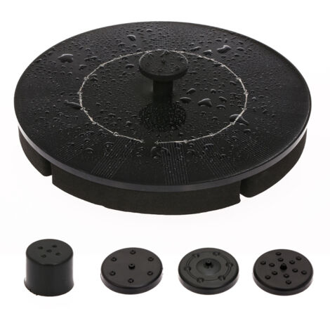 Pompe solaire pour fontaine et bain d'oiseaux 2,4 W, kit de panneau flottant pour fontaine d'extérieur, idéale pour les petits bassins, jardins, terrasses et pelouses.