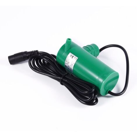 Pompe submersible 12 V CC, hauteur de refoulement maximale de 9 mètres, débit de 500 litres/heure, convient pour les étangs et l'irrigation des terres, grise