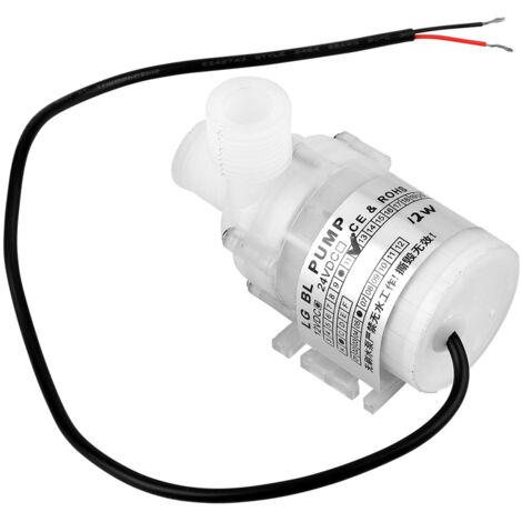 Pompe submersible 12V sans balais pour aquarium, qualité alimentaire, débit élevé, silencieuse, 3.5m hauteur manométrique, blanche