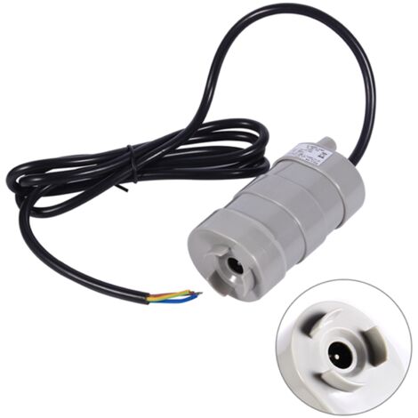 Pompe submersible DC 12V mini verticale 1000L/H hauteur 5m 1.5m fil noir - ABS