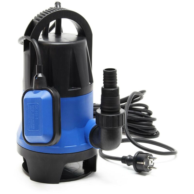 Pompe submersible eaux usées 750 watts 12500l/h jardin puits drainage évacuation bleu