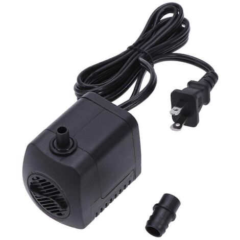 Pompe submersible Jingnuo Mini puissante pour fontaines, bassins, aquariums, statues et animaux de compagnie - Économie d'énergie - 1 unité - Noir