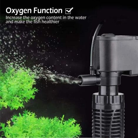 Pompe submersible pour aquarium avec filtre 6W 600L/h