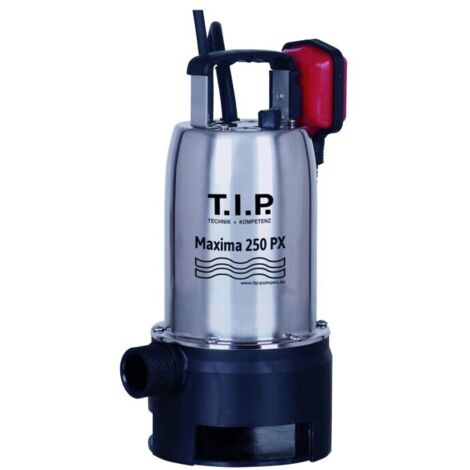 Pompe submersible pour eaux usées TIP - acier inoxydable, 14 500 l/h, hauteur de refoulement 8 m, 600 W, granulométrie 25 mm, robuste, Maxima 250 PX 30264