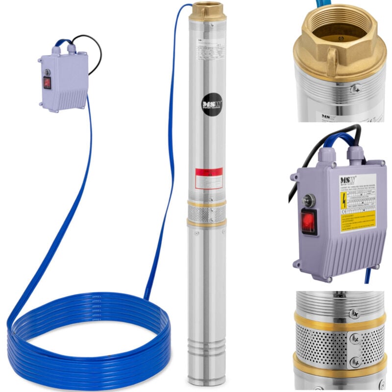 Pompe submersible pour puits profond STAL 1500 W 10800 l/h jusqu'à 54 m