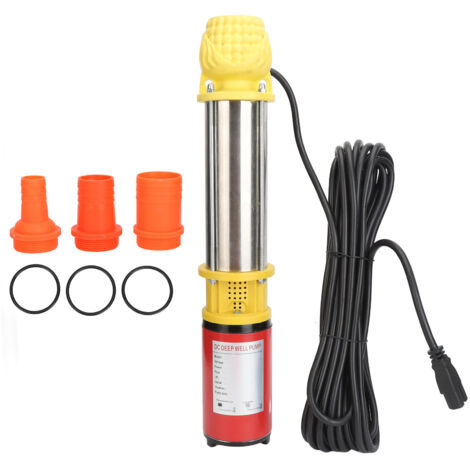 Pompe Submersible solaire DC24V 300W, puits profond sans balais, 5m³/h, tige en acier inoxydable à haute levée de 20 mètres