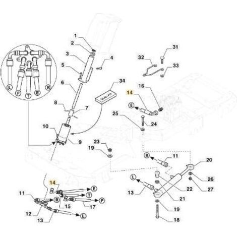 POMPE-TUYAU D'ALIMENTATION ASSISTEE DE DIRECTION PFM ORIGINE STIGA - 387869507/1