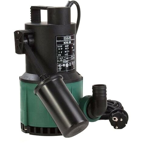 Pompe VIDE CAVE DAB NOVA 180M-A SV automatique AVEC flotteur 0,2Kw vidange de puisard et endroit arrosage jardin etangs RELEVAGE Monophaséé Eau claire