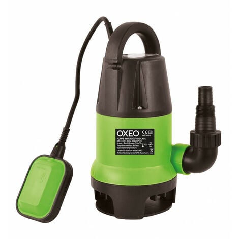 Pompe vide cave sans flotteur - Puissance 400W - Hauteur de refoulement 5m - Flotteur déporté - pompe d'évacuation eau chargée