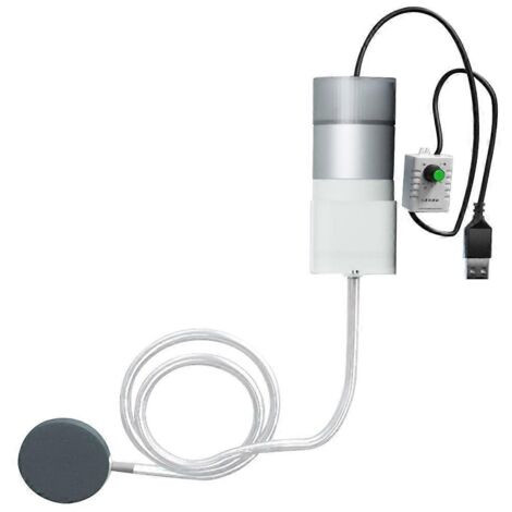 Pompes à air USB pour aquarium - Mini pompes à air portables USB pour aquarium - Pompe à oxygène pour aquarium à une seule tête avec interrupteur de vitesse