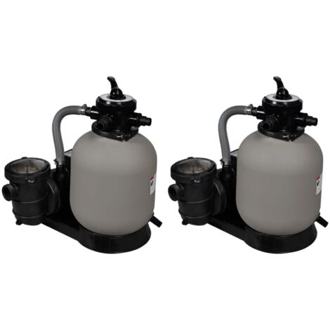 Pompes à filtre à sable 2 pcs 600 W 17000 l/h