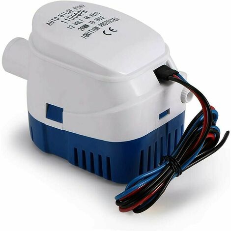 Pompes de cale, pompe de cale automatique 12 V 1100 GPH pompe de cale automatique marine submersible pompe à liquide silencieuse pour bateaux, étangs, piscines