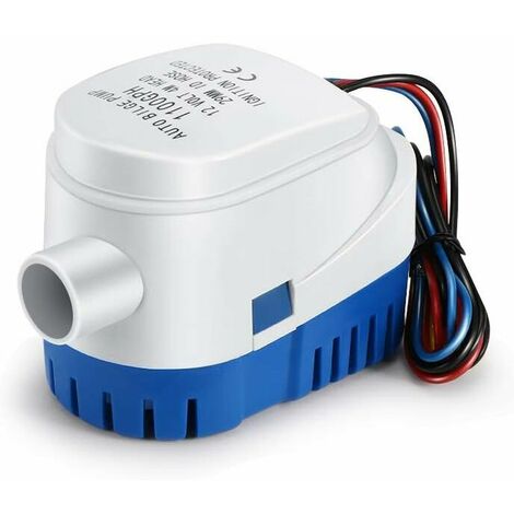 Pompes de Cale, Pompe de Cale Automatique 12V 1100GPH Pompe à Eau Liquide Silencieuse Automatique pour Pompe de Cale Marine Pompe à Eau pour Bateaux, étangs, Piscines