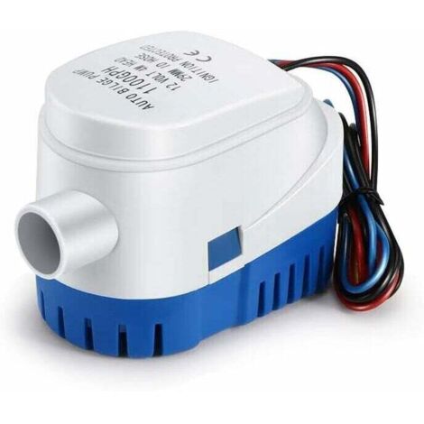 Pompes de Cale, Pompe de Cale Automatique 12V 1100GPH Pompe à Eau Liquide Silencieuse Automatique pour Pompe de Cale Marine Pompe à Eau pour Bateaux, étangs, Piscines