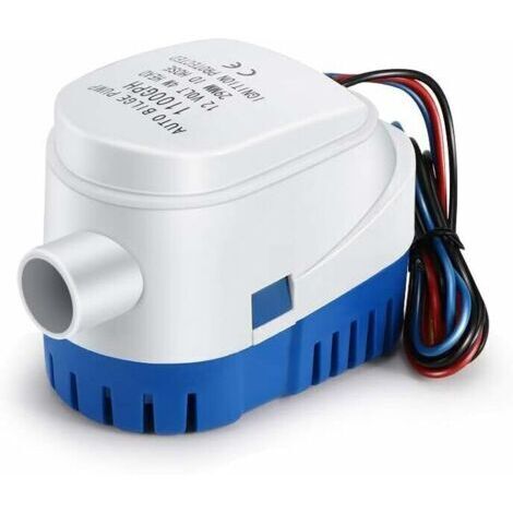 Pompes de Cale, Pompe de Cale Automatique 12V 1100GPH Pompe à Eau Liquide Silencieuse Automatique pour Pompe de Cale Marine Pompe à Eau pour Bateaux, étangs, Piscines