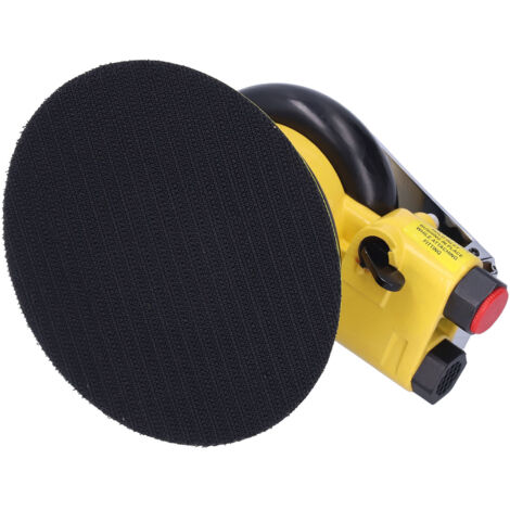 Ponçeur Polisseur Pneumatique 5" avec Régulateur de Vitesse Intégré 10000 RPM en Alliage de Zinc et Manche Caoutchouc pour Bois Métal Fibre de Verre