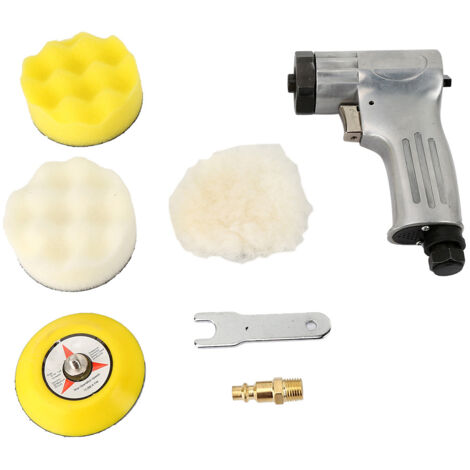 Ponceuse à air 3 pouces avec accessoires de polissage et meulage - Kit d'outils pneumatiques polyvalent