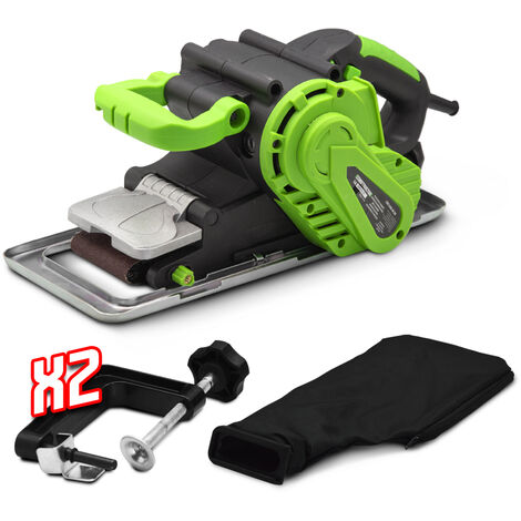 Ponceuse à bande 1010W – Vitesse variable 120-380 m/min – Largeur bande 76mm – Extraction poussière – Pour bois dur et teck – Constructor