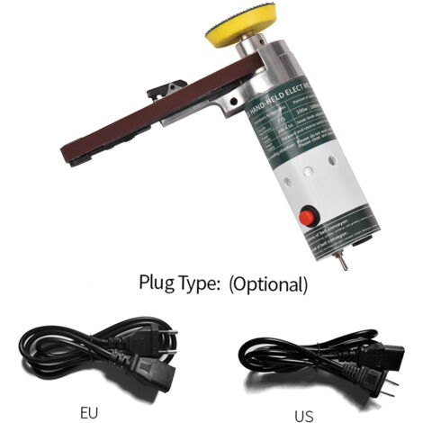 Ponceuse à bande électrique, Mini meuleuse, petite rectifieuse à main avec bandes abrasives