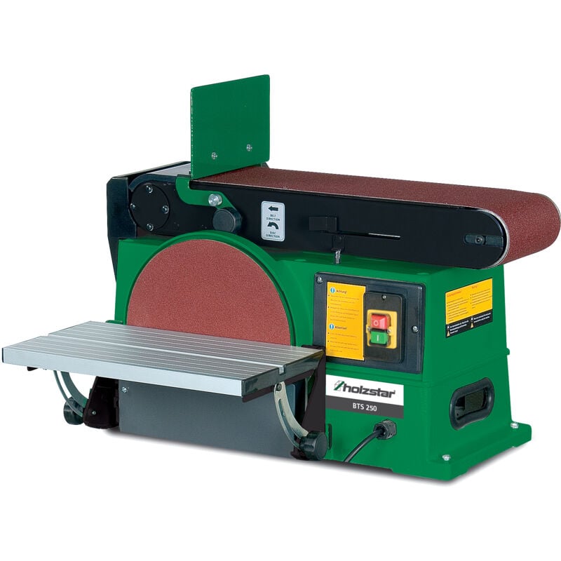 Ponceuse à bande et à disque 150x1220 mm dia. 250 mm 0,8 kW 230V Holzstar BTS250