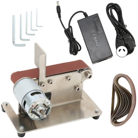Ponceuse à Bande Mini Électrique 110‑240V avec Disque de Polissage pour Travaux DIY - 200W
