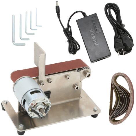 Ponceuse à Bande Mini Électrique 200W Machine à Polir avec Prise US pour DIY 110‑240V