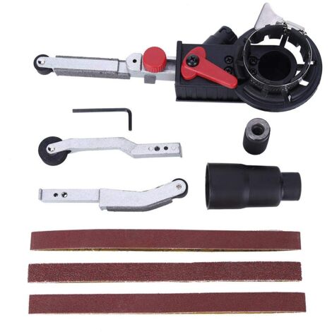 Ponceuse à Bande, Ponceuse à Angle Accessoires pour Ponceuse à Bande Alliage d'aluminium Noir 3 Bras de Travail pour Broche 10 mm 【Cadeau de Noël, Cadeau du Nouvel an】