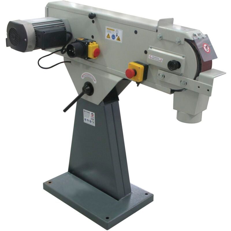 Torros - Ponceuse à bande pour métaux 75x2000 mm 29 m/s 3 kW 400V avec frein moteur et arrêt d'urgence BS75200400