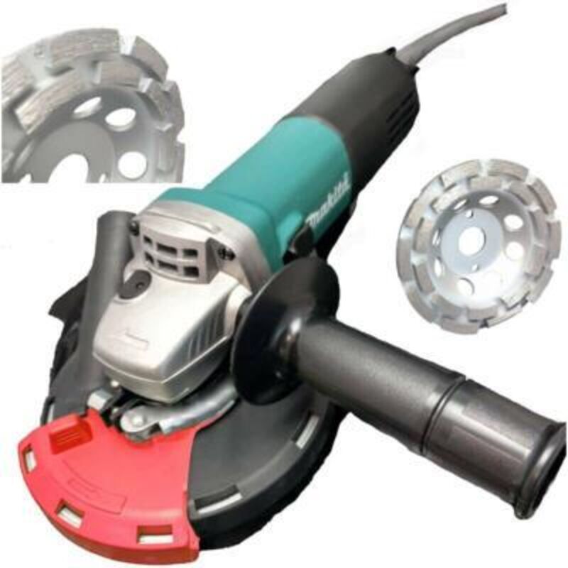 Flex Tools - Ponceuse à béton portative Makita avec 2 plateaux diamantés