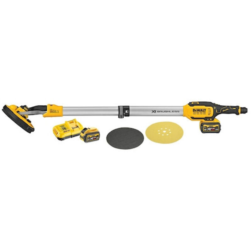 DCE800T2-QW Ponceuse à bras murale 225 mm xr 18V Brushless Wireless Tool Control - 2X6.0Ah Batterie FlexVolt + chargeur - Dewalt