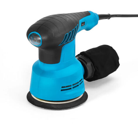 Ponceuse à Disque Électrique 5 Pouces pour Murs et Bois avec Raccord Aspirateur Kit de Ponçage Domestique