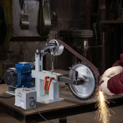 Ponceuse à disque et à bande de table 1,5KW avec disque de 427 x 12 pouces, bande abrasive réglable, ponceuse combinée 0-2800 tr/min pour menuiserie