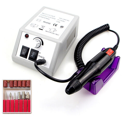 Ponceuse à Ongles Électrique Professionnelle, Appareil de Manucure et de Pédicure avec Affichage de la Vitesse, 12 W, 20000 tr par min,White,AU