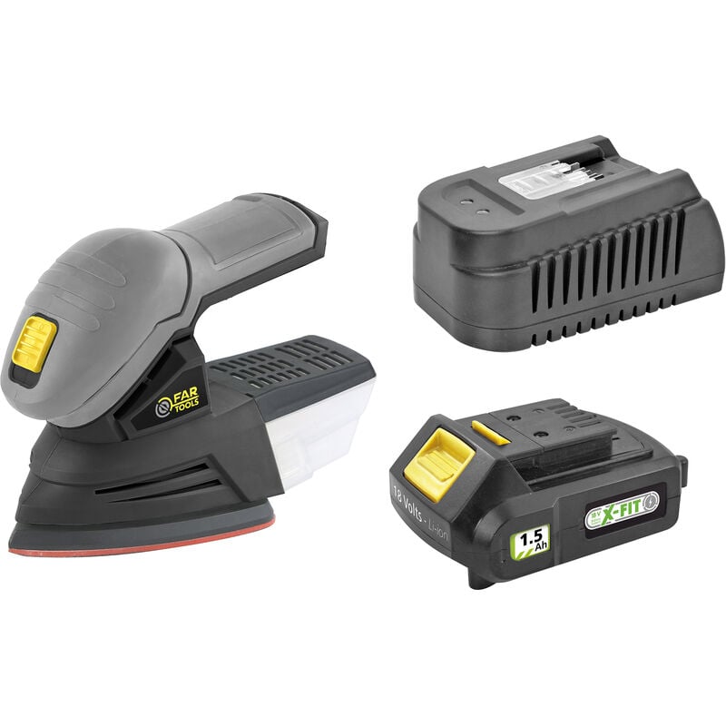 Fartools - kit xf-delta Ponceuse Delta 18V patin140x140x100mm + batterie 1,5Ah + chargeur rapide