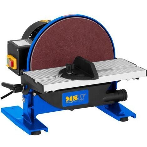 Ponceuse Disque Stationnaire 550 W 1750 Tr/Min Table Inclinable 45° 1 Raccord