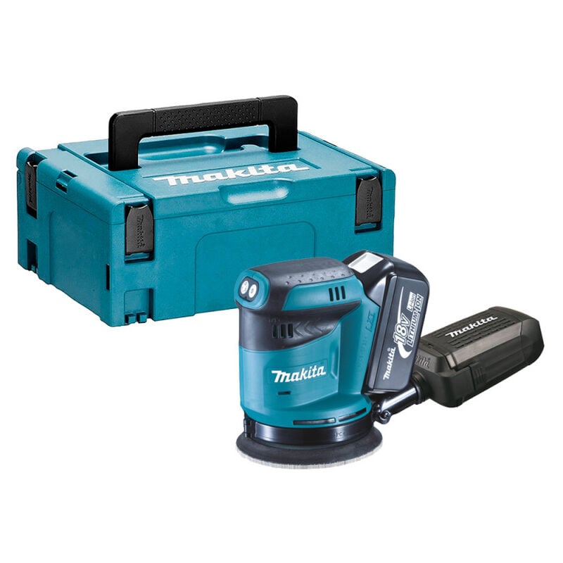 Makita - Ponceuse excentrique 125mm lxt 18V + 1x BL1860B + Makpac