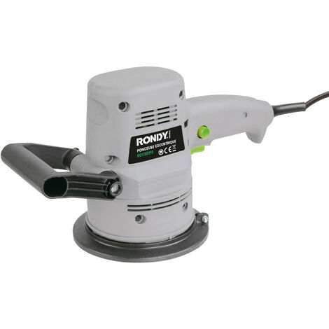 Rondy – Ponceuse excentrique 380W Ø 125mm – Alimentation 230V – Vitesse variable 0-11000 tr/min – Sac de récupération poussière