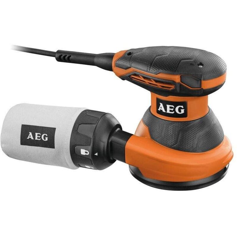 Ponceuse excentrique filaire AEG - 300W - diamètre 125 mm - avec sac à poussière