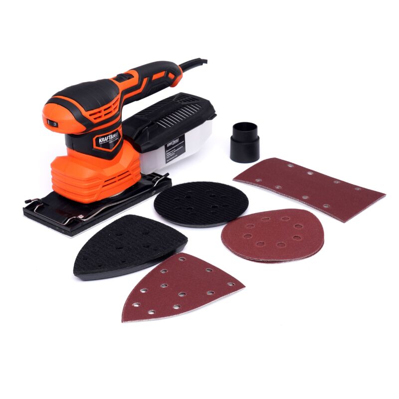 Jardibricodeco - Ponceuse Excentrique Orbitale 3 En 1 Avec Récipient