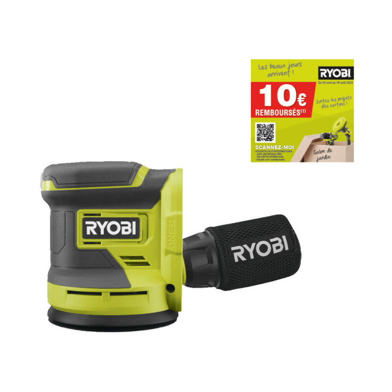 Ponceuse excentrique Ryobi 18V One+ - Sans batterie ni chargeur - RROS18-0