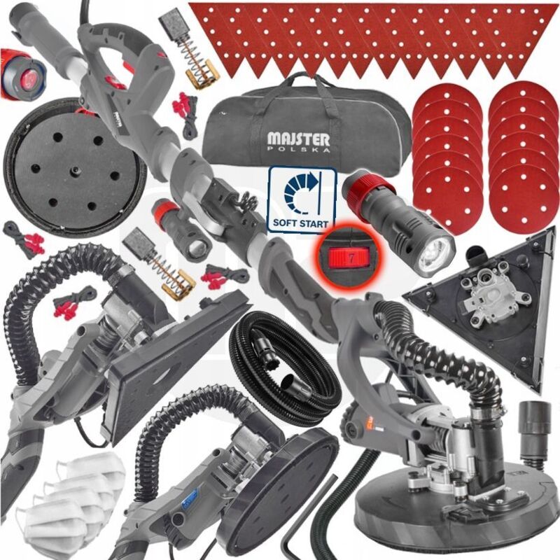 Ponceuse girafe à Plâtre Télescopique Pro 1450W Avec LED et