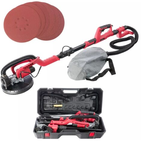 Arebos – Ponceuse girafe 750W – Vitesse réglable 1000-2100 tr/min – Ø 225 mm – Tête pivotante – Pour ponçage à sec et à l'eau