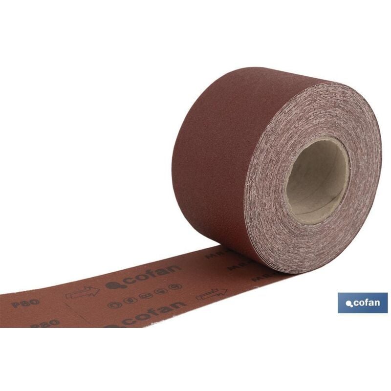 Rouleau abrasif universel en tissu 100 x 25 MG80