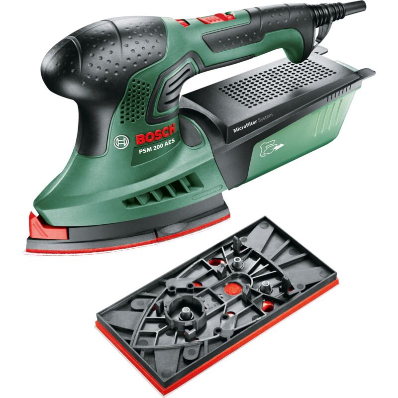 Ponceuse Multifonction Bosch PSM 200 AES – 200W, 2 Feuilles Abrasives, Coffret - vue 2