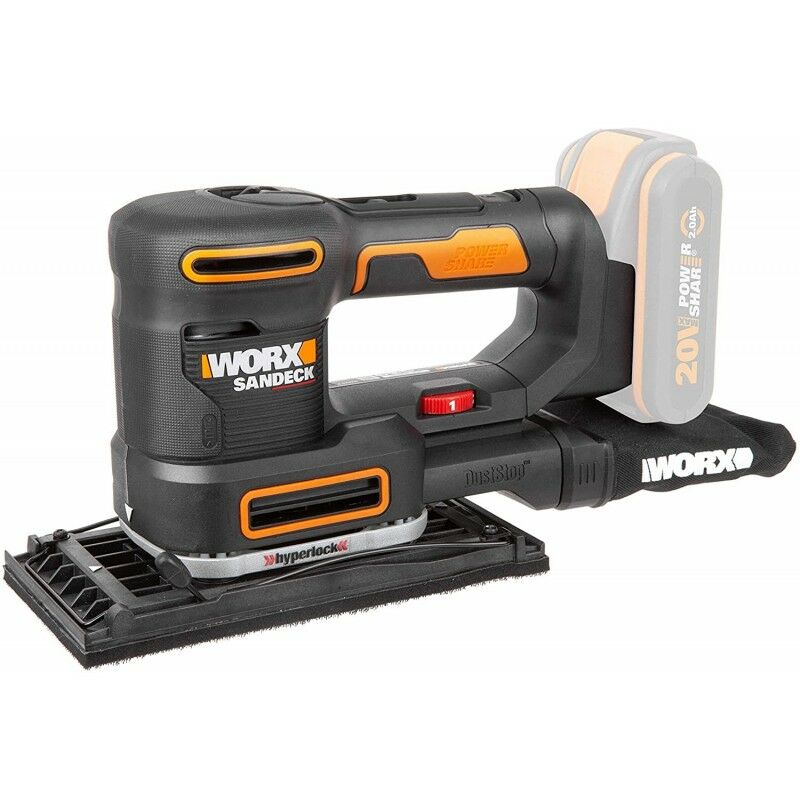 Ponceuse Worx Wx820 20V/2Ah 5 en 1 avec batterie et