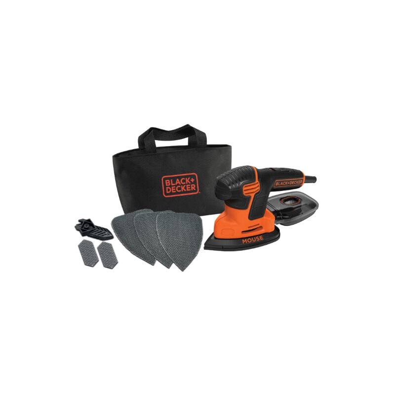 Black&decker - Ponceuse multi-ponceuse B&D KA2000 Mouse 120W avec sac d&39accessoires